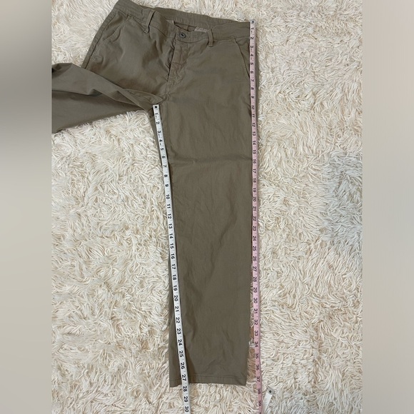 Adriano Goldschmied Pants Mens 32Rx28 Lux Khaki tailored trainers Straight Leg - Picture 4 of 8